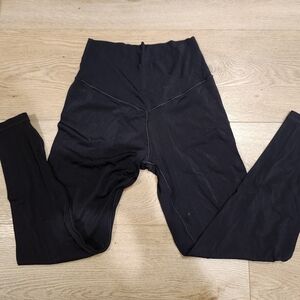 Aerie Black High-Waisted Cross-Over Leggings